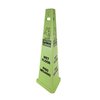 Impact 3-Sided Wet Floor Safety Sign, Ylw/Green, 14.75x4.75x40, Plastic, PK3 9140